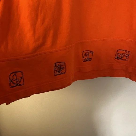 Coldwater Creek Orange Top Size XL - Picture 3 of 5